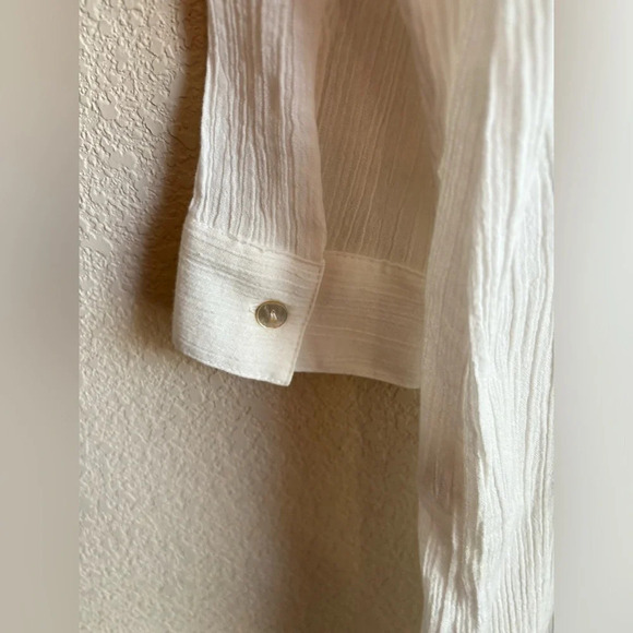 Soft Surroundings Button Down Midi Shirtdress Coverup - Picture 8 of 10